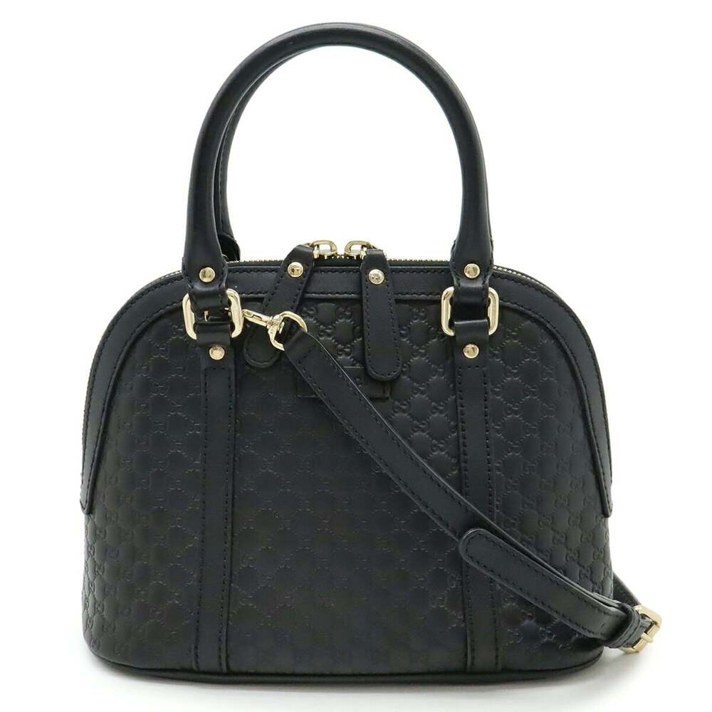 GUCCI Micro Guccissima Handbag/Shoulder Bag in Black Leather (449654) - Picture 2 of 10